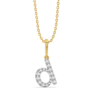 Dainty D - Lab Diamond Alphabet Pendant thumbnail 1