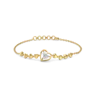 Dangling Hearts - Lab Diamond Bracelet thumbnail 1