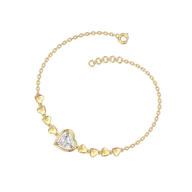 Dangling Hearts - Lab Diamond Bracelet thumbnail 2