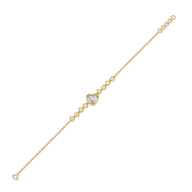 Dangling Hearts - Lab Diamond Bracelet thumbnail 3