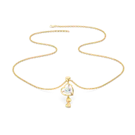 Dangling Hearts - Lab Diamond Necklace thumbnail 2