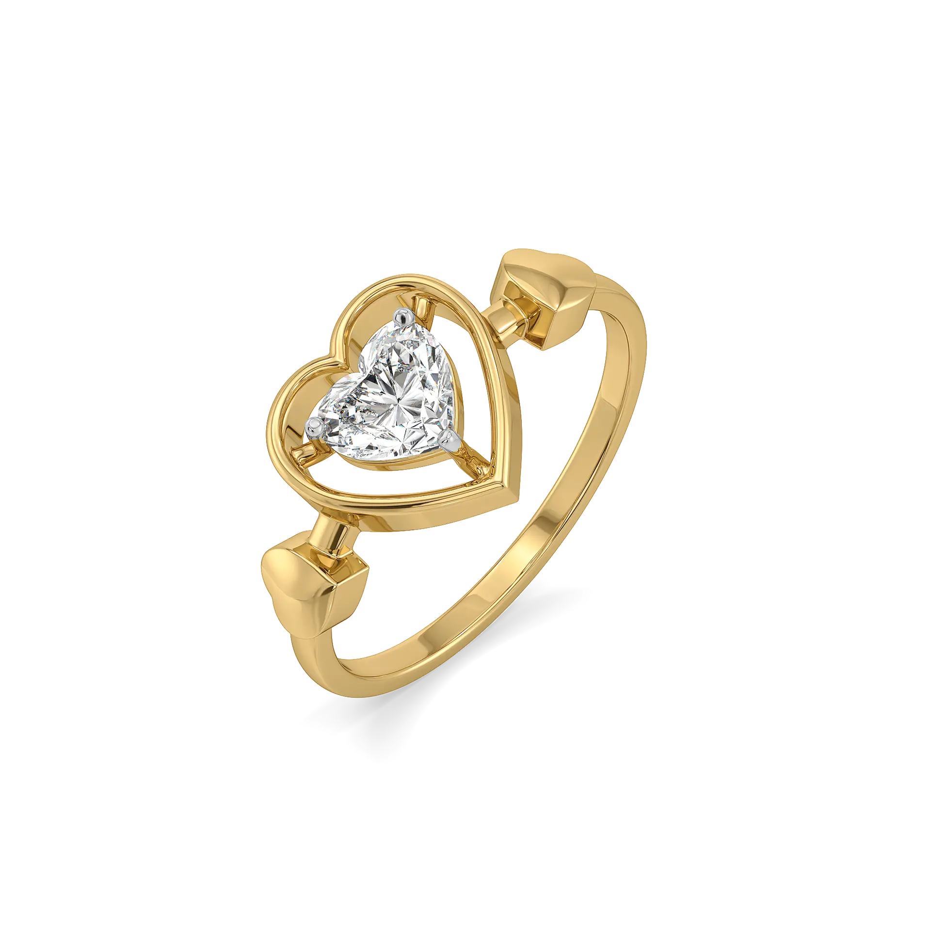 Dangling Hearts - Lab Diamond Ring — image 1