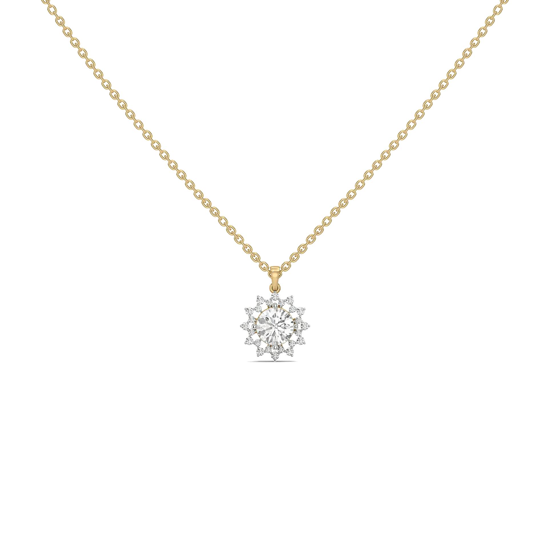 Day bloom - Lab Diamond Solitaire Necklace — image 1