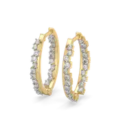 Daybreak Huggies - Lab Diamond Earrings thumbnail 1