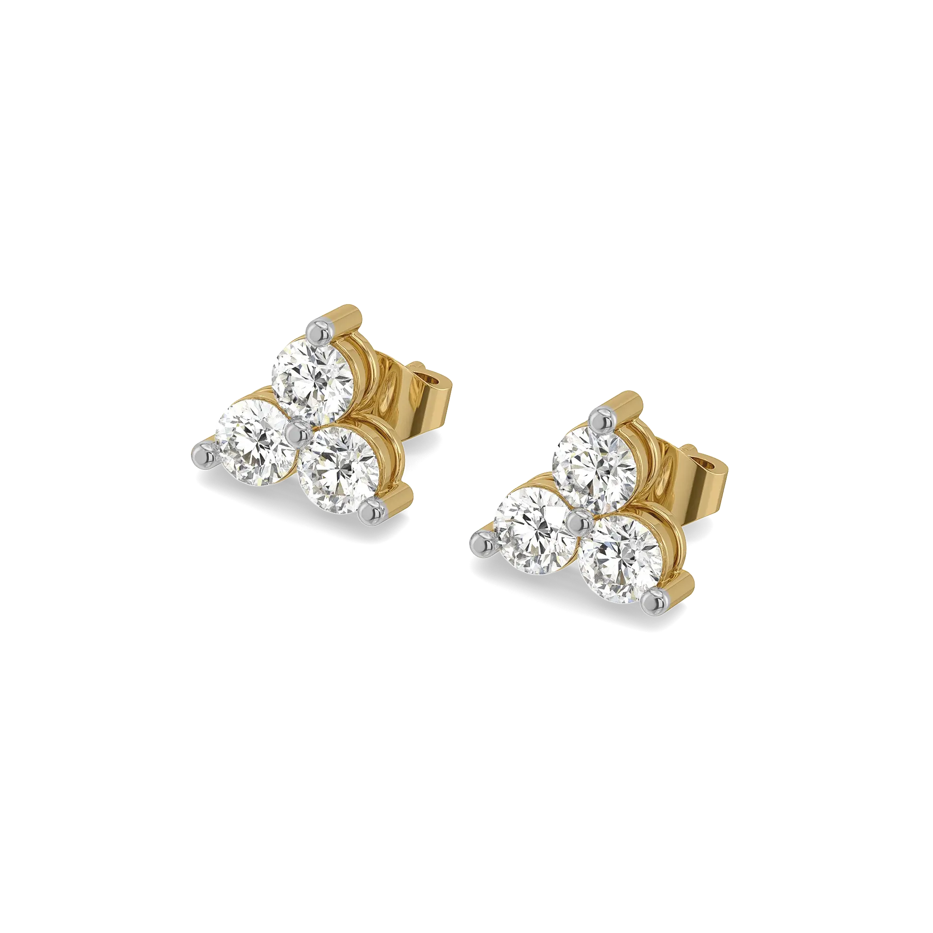Destiny Cluster - Pure Gold Lab Diamond Earrings