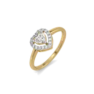 Devotion Heart Halo - Pure Gold Lab Diamond Solitaire Pendant thumbnail 1