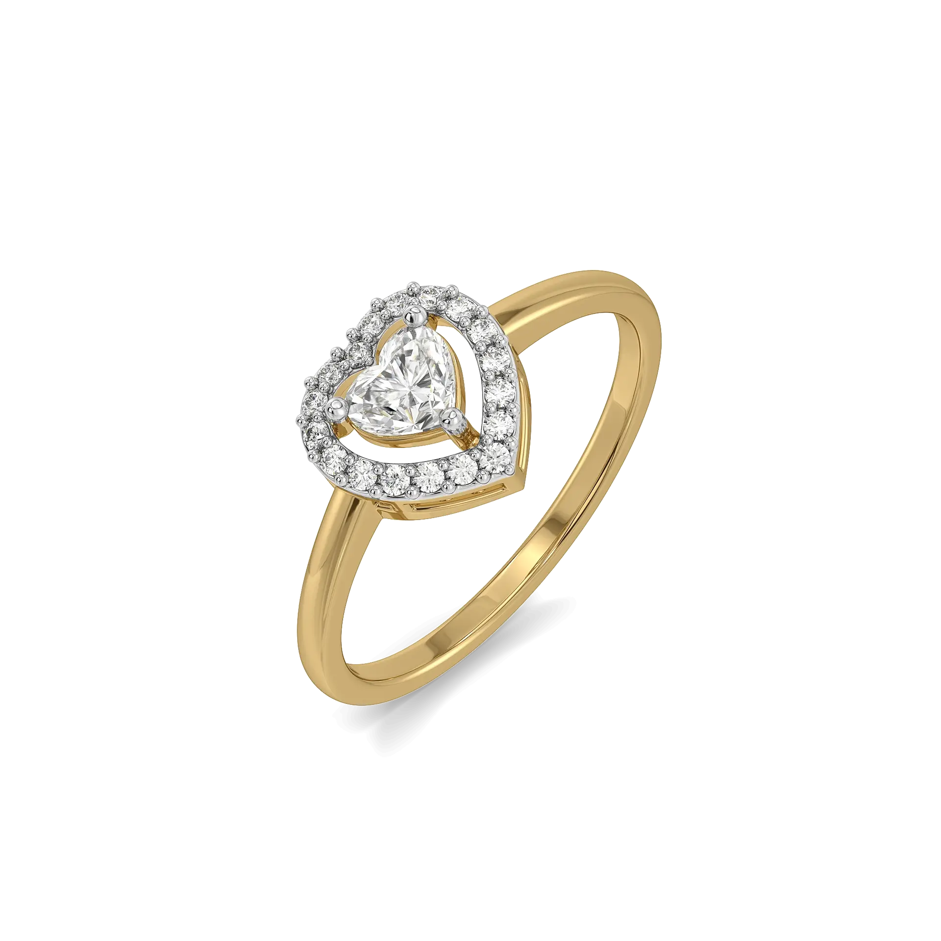 Devotion Heart Halo - Pure Gold Lab Diamond Solitaire Pendant