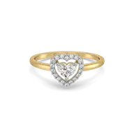 Devotion Heart Halo - Pure Gold Lab Diamond Solitaire Pendant thumbnail 2