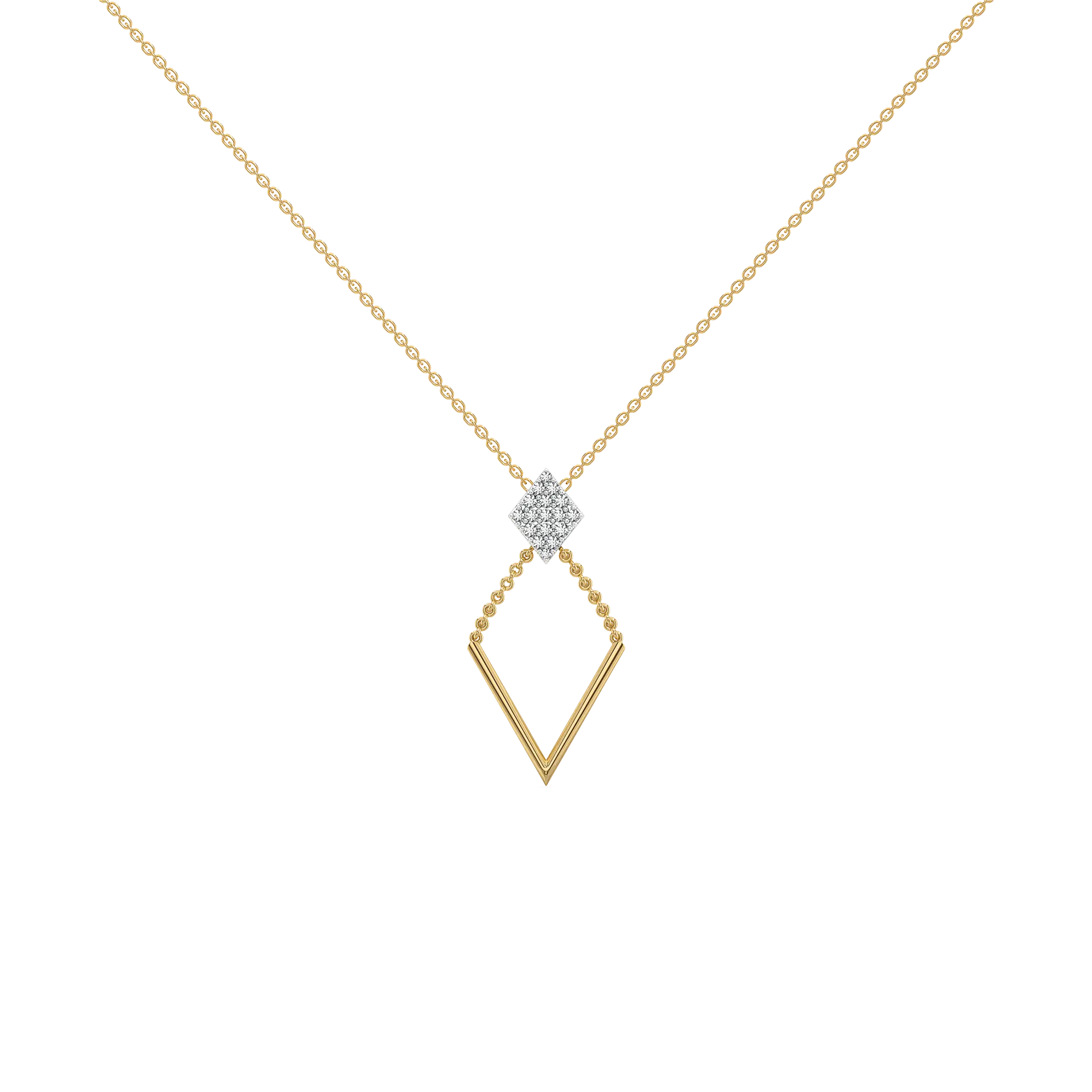 Diamond Arc - Lab Diamond Lariat Necklace — image 1