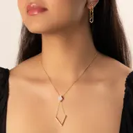 Diamond Arc - Lab Diamond Lariat Necklace thumbnail 2