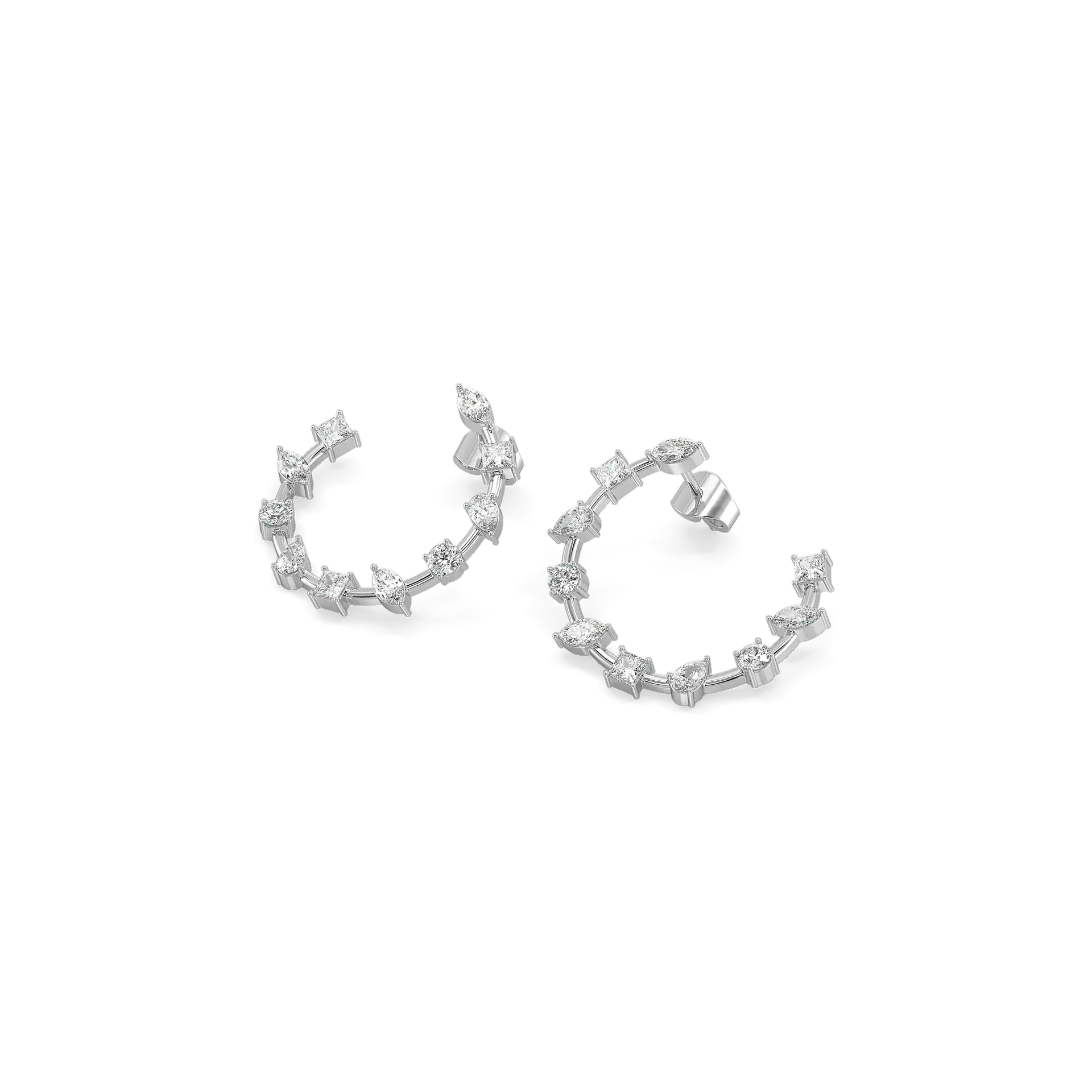 Diamond Cosmos Hoop - Pure Gold Lab Diamond Earrings — image 1