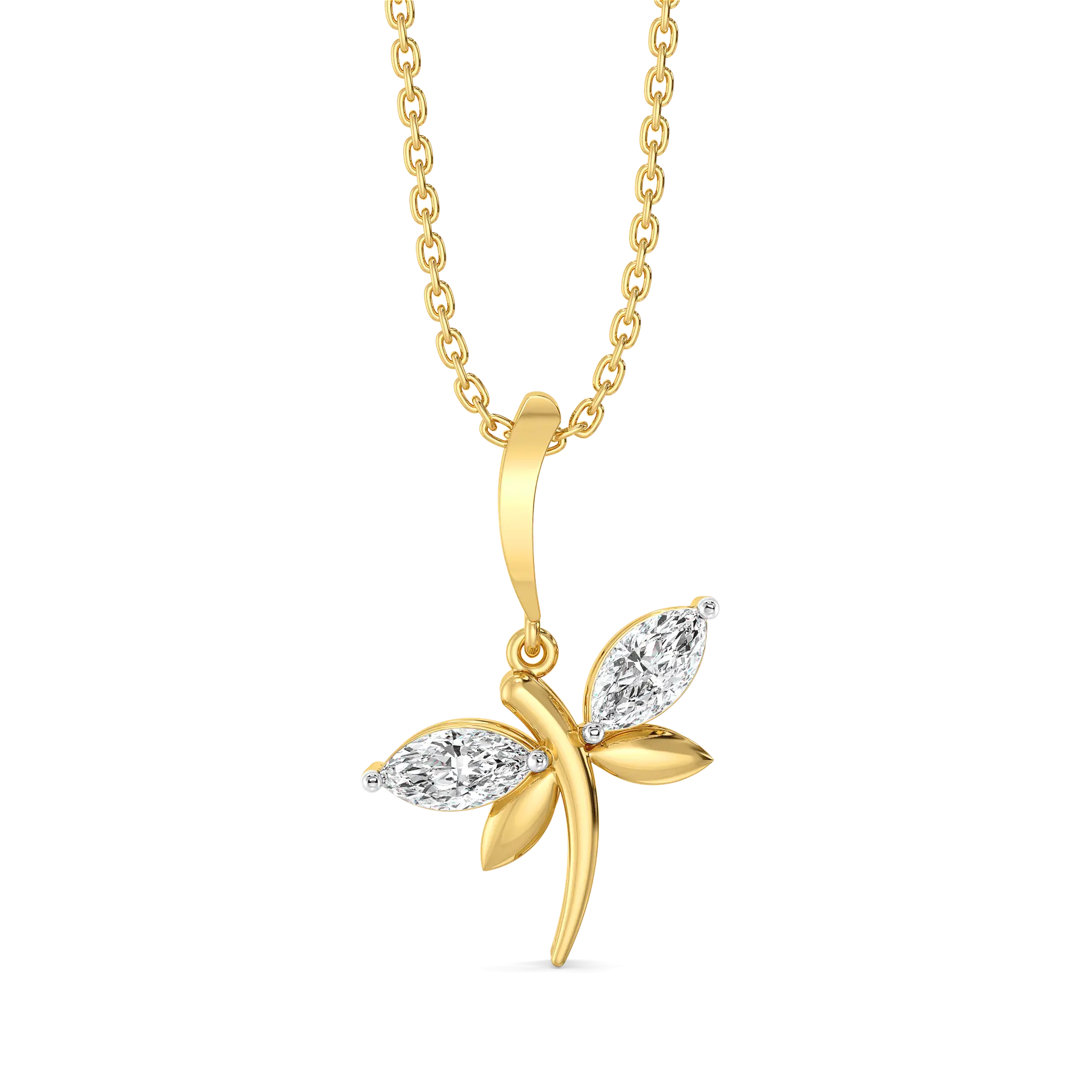 Dragonfly Dance - Lab Diamond Pendant — image 1