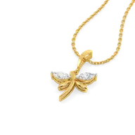 Dragonfly Dance - Lab Diamond Pendant thumbnail 2