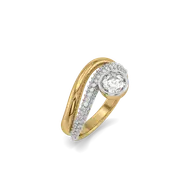 Draped in Gold - Pure Gold Lab Diamond Ring thumbnail 1