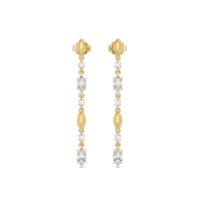 Draped in Marquise Drops - Pure Gold Lab Diamond Earrings thumbnail 2