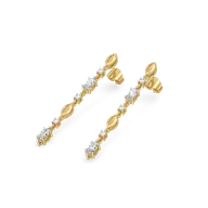 Draped in Marquise Drops - Pure Gold Lab Diamond Earrings thumbnail 3