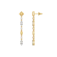 Draped in Marquise Drops - Pure Gold Lab Diamond Earrings thumbnail 5