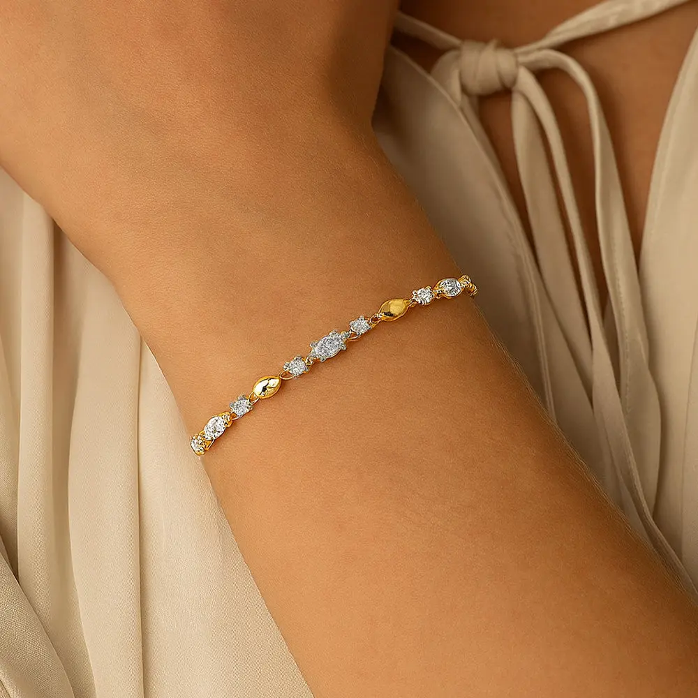 Draped in Marquise - Pure Gold Lab Diamond Bracelets — image 1