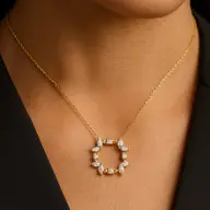 Draped in Marquise - Pure Gold Lab Diamond Necklace thumbnail 4