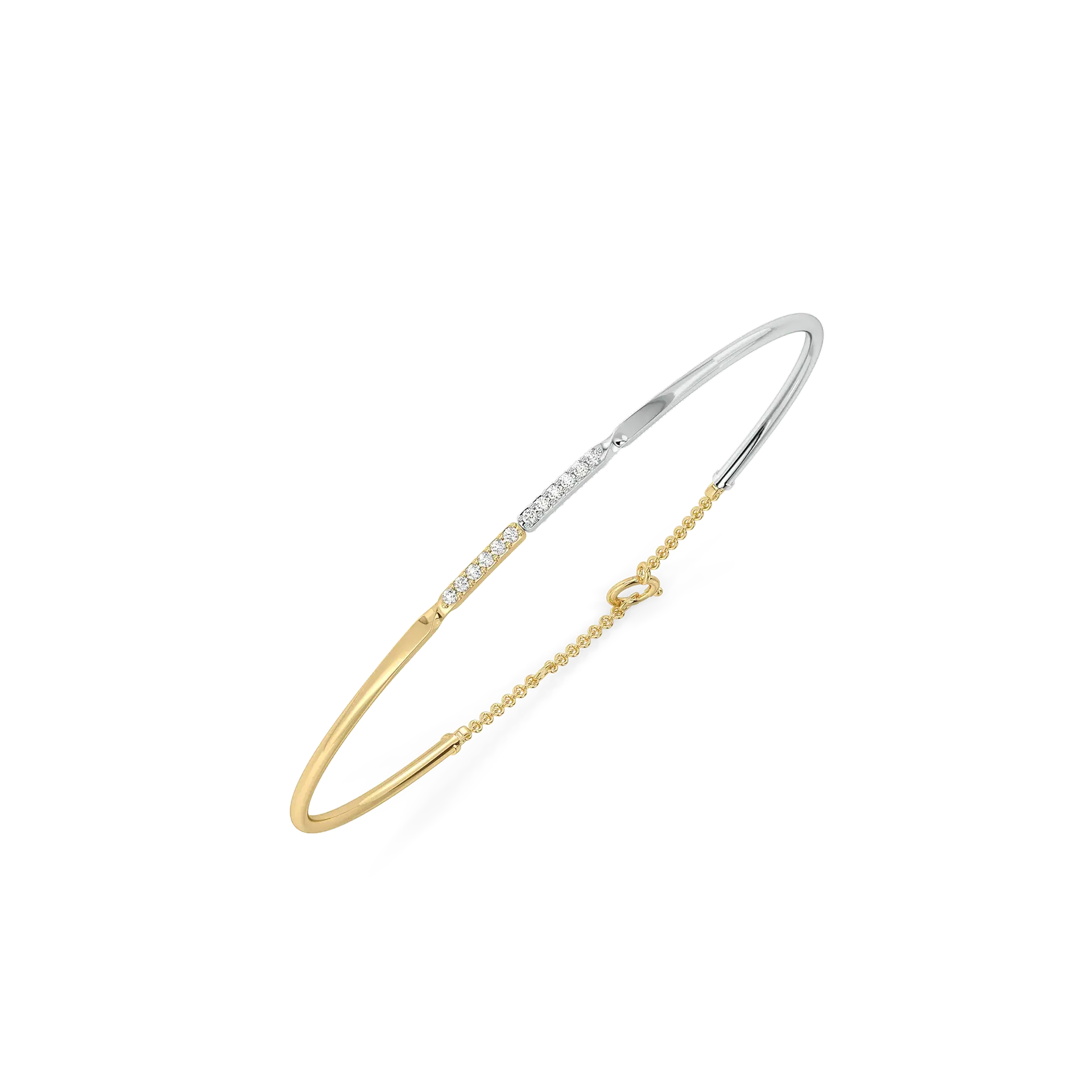 Dual Flow - Lab Diamond Bangle — image 1