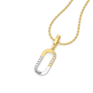 Dual Flow - Lab Diamond Pendant thumbnail 1