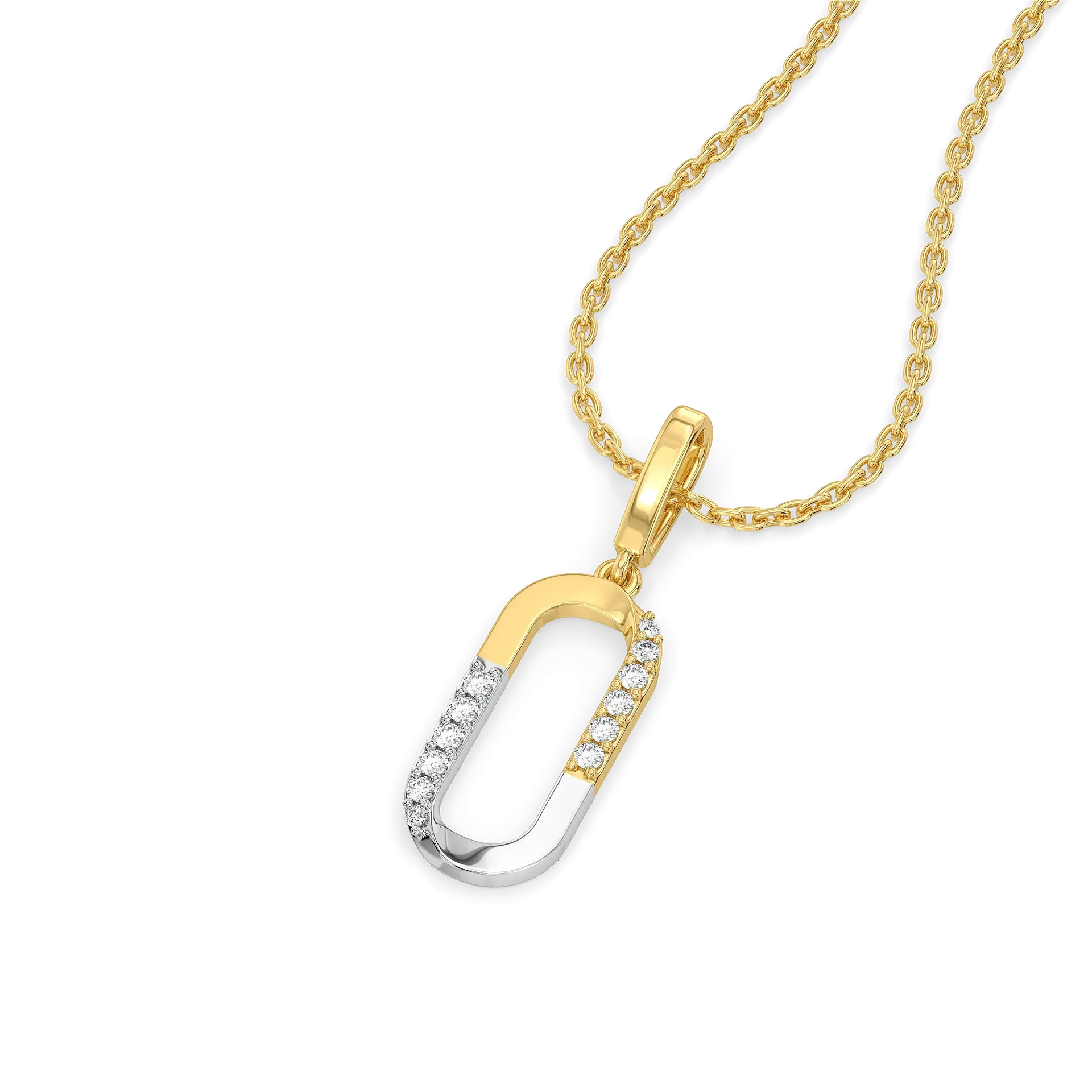 Dual Flow - Lab Diamond Pendant — image 1