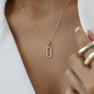 Dual Flow - Lab Diamond Pendant thumbnail 2