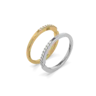 Dual Flow - Lab Diamond Stack Rings thumbnail 1
