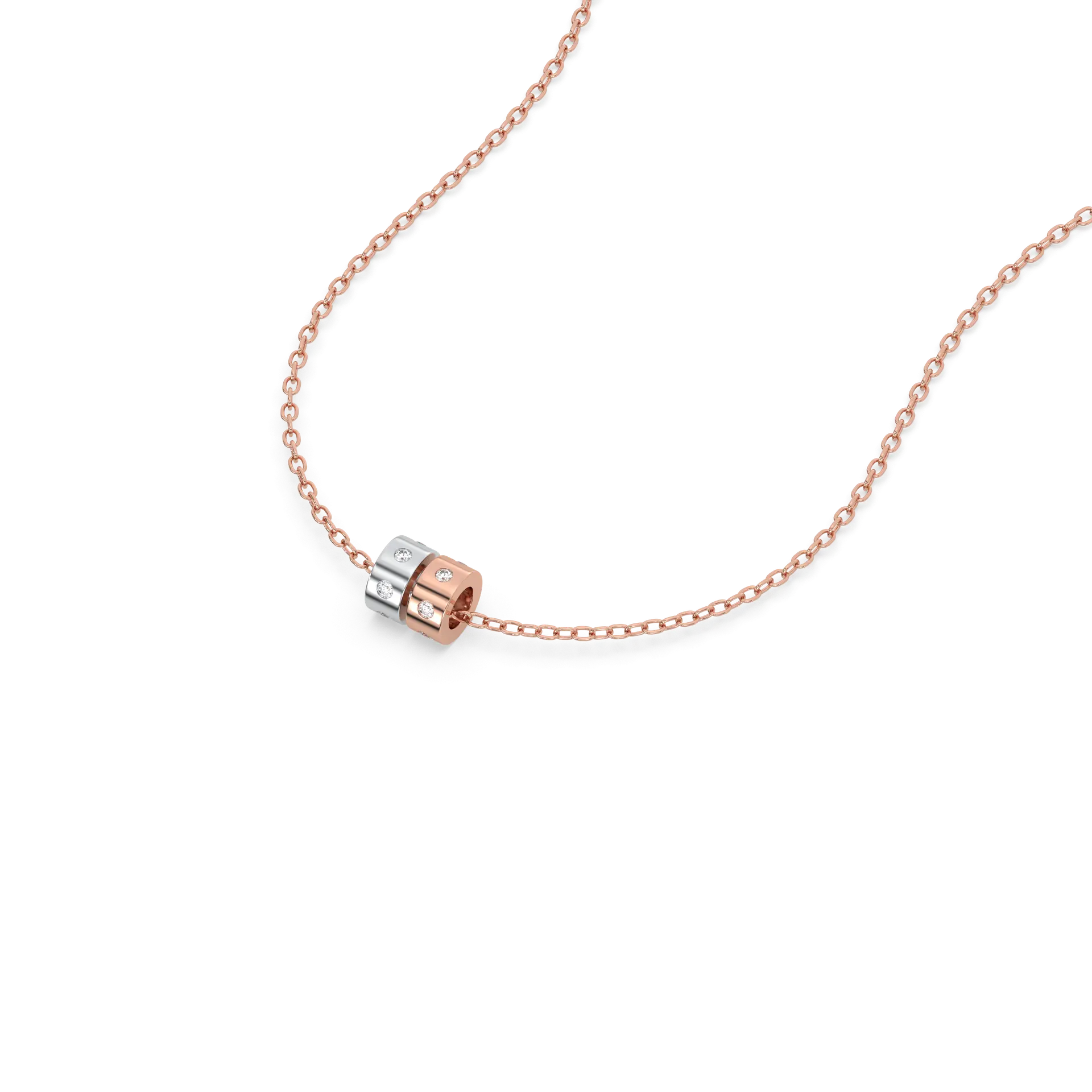 Duo Harmony - Lab Diamond Pendant Necklace — image 1