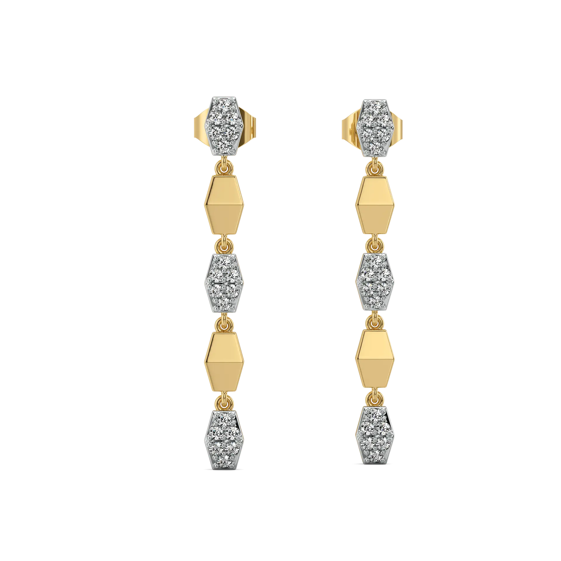 Edge of Glam - Lab Diamond Drop Earrings — image 1