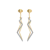 Edgy Dazzle Drops - Lab Diamond Earrings thumbnail 1