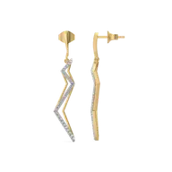 Edgy Dazzle Drops - Lab Diamond Earrings thumbnail 4