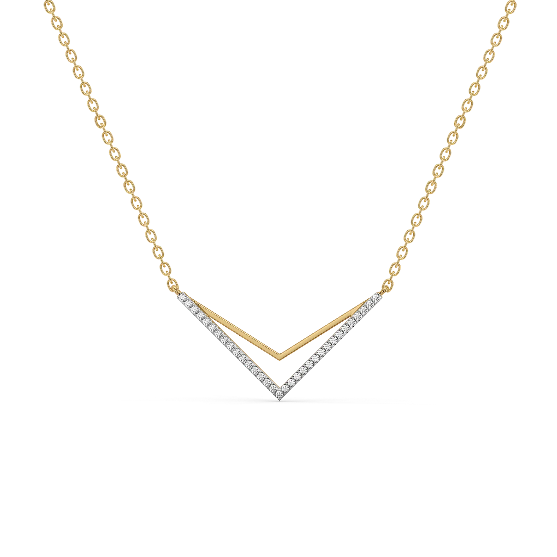 Edgy Dazzle - Lab Diamond Necklace — image 1