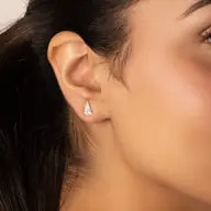 Edgy Elegance - Lab Diamond Stud Earrings thumbnail 2