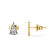 Edgy Elegance - Lab Diamond Stud Earrings thumbnail 4