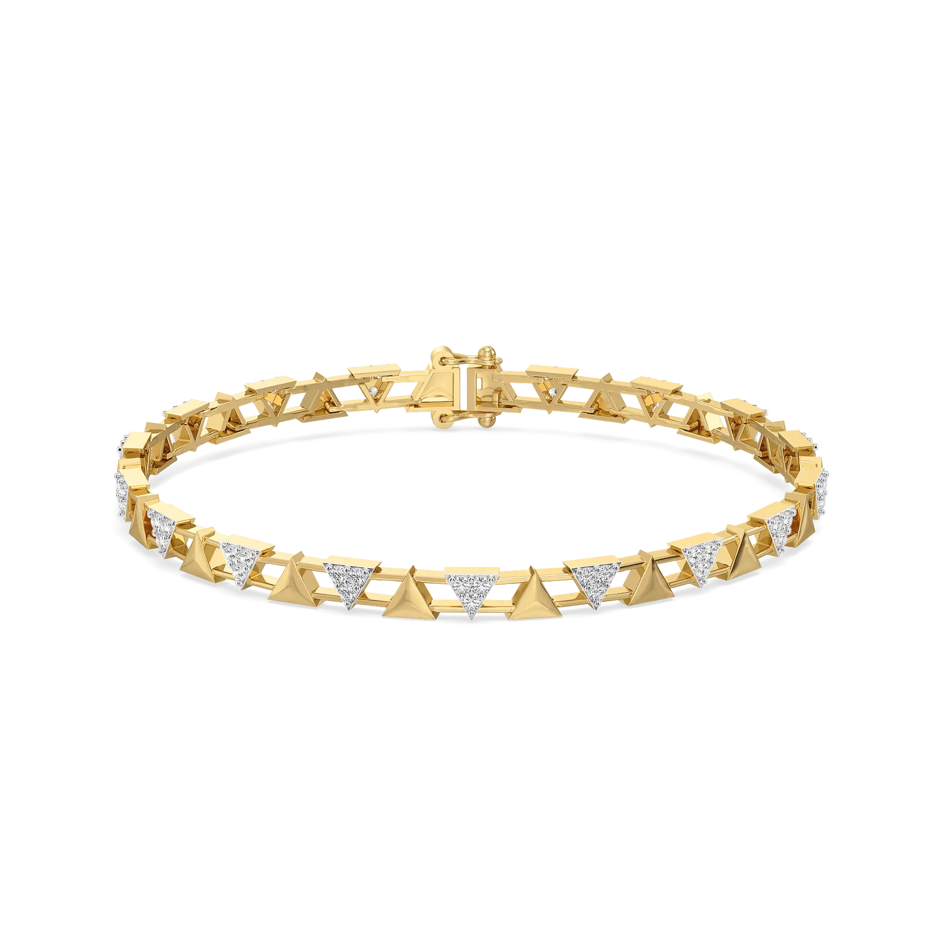 Edgy Elegance - Lab Diamond Tennis Bracelet