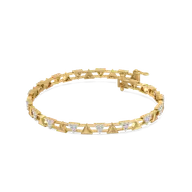 Edgy Elegance - Lab Diamond Tennis Bracelet thumbnail 2