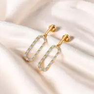 Elegant - Lab Diamond Drop Earrings thumbnail 2