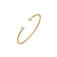 Elegant Oval - Pure Gold Lab Diamond Bangle thumbnail 1