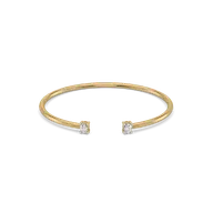 Elegant Oval - Pure Gold Lab Diamond Bangle thumbnail 3