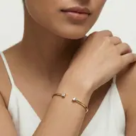 Elegant Oval - Pure Gold Lab Diamond Bangle thumbnail 4