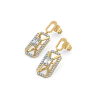 Emerald Edge Drops - Pure Gold Lab Diamond Solitaire Earrings thumbnail 4