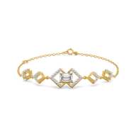 Emerald Edge - Pure Gold Lab Diamond Solitaire Bracelet thumbnail 1