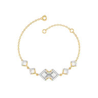 Emerald Edge - Pure Gold Lab Diamond Solitaire Bracelet thumbnail 2