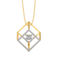Emerald Edge - Pure Gold Lab Diamond Solitaire Pendant thumbnail 1
