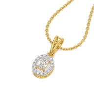 Empress Oval - Pure Gold Lab Diamond Pendant thumbnail 1