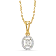 Empress Oval - Pure Gold Lab Diamond Pendant thumbnail 2