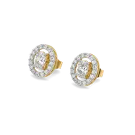 Empress Oval - Pure Gold Lab Diamond Solitaire Earrings thumbnail 1