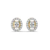 Empress Oval - Pure Gold Lab Diamond Solitaire Earrings thumbnail 2