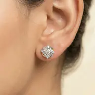 Encased Solitaire - Lab Diamond Earrings thumbnail 2